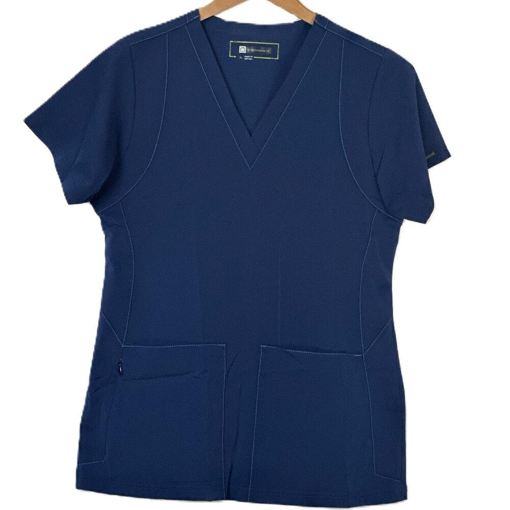 Navy Blue Scrub Top WonderWink Size Xsmall